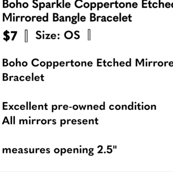 Chic Coppertone and Silver Etched Bangle Bracelet  Vintage - Picture 6 of 6